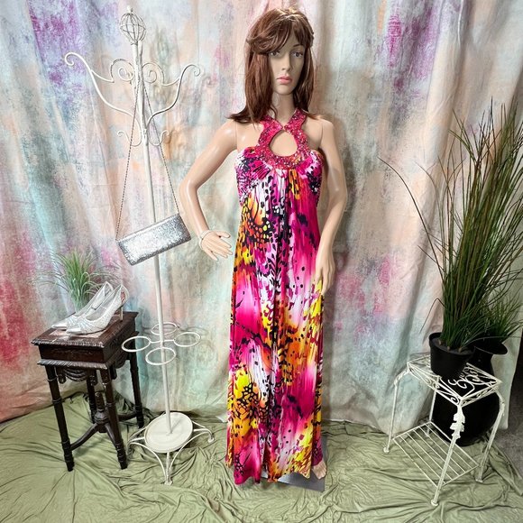 📌JS Boutique Eye-Catching Beaded Color Splashes Prom - Formal - Party Dress - Picture 2 of 16